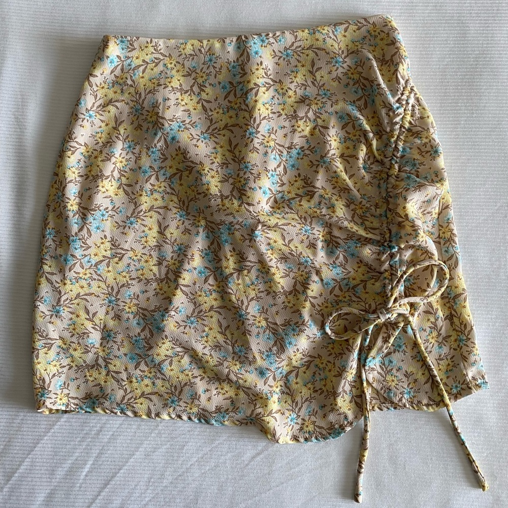 L.A Hearts Yellow Floral Skirt